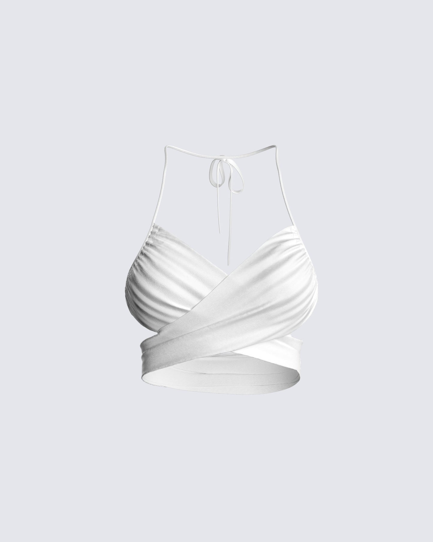 Zeke White Criss Cross Top