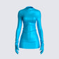 Pam Blue Mini Dress & Gloves