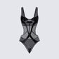 Yuna Black Mesh Bodysuit