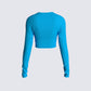 Selina Blue Cut Out Top