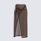 Zuri Brown Knit Midi Skirt product front