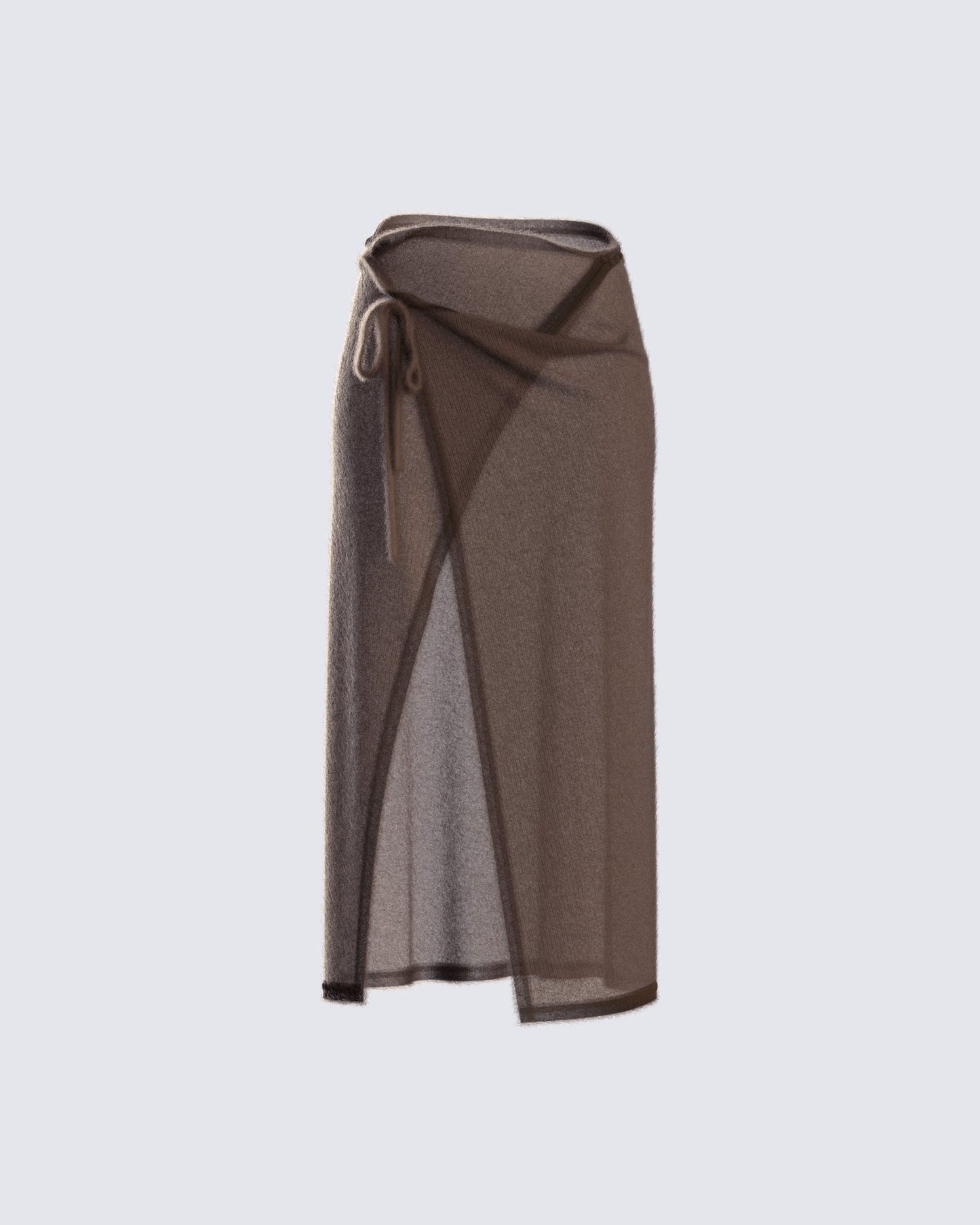 Zuri Brown Knit Midi Skirt product front