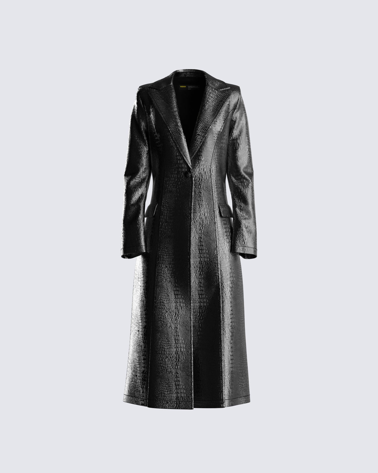 Claudia Vegan Croc Leather Coat product front