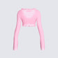 Peyton Pink Cropped Top