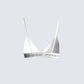 Romy White Logo Bralette