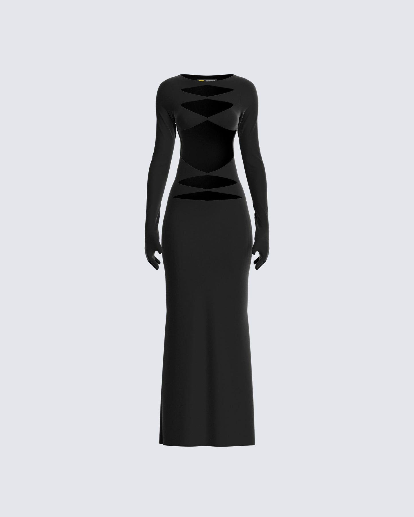 Vox Black Cut Out Dress & Gloves