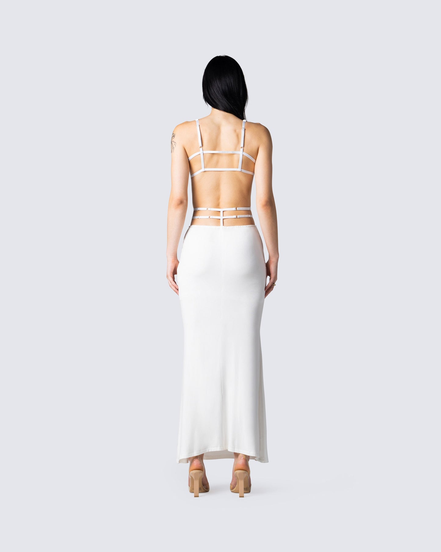 Pauline White Maxi Dress