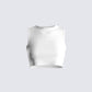 Vita White Cropped Tank product front