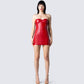 Trisha Vegan Leather Mini Dress model front