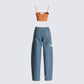 Raina Cut Out Jeans Set