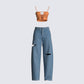Raina Cut Out Jeans Set