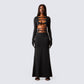 Vox Black Cut Out Dress & Gloves