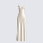 Venus Ivory Satin Dress