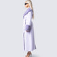 Anika Lavender Vegan Fur Trim Coat