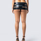 Kristin Black Vegan Leather Skirt