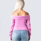 Lorraine Pink Sweater Knit Top