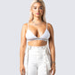 Romy White Logo Bralette