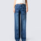 Alexander Blue Wide Leg Jeans model front