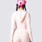 Alyssa Pink Knit Cropped Jacket
