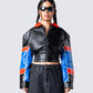 Atlas Black Vegan Leather Jacket model front