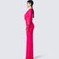 Florence Magenta Mesh Maxi Dress