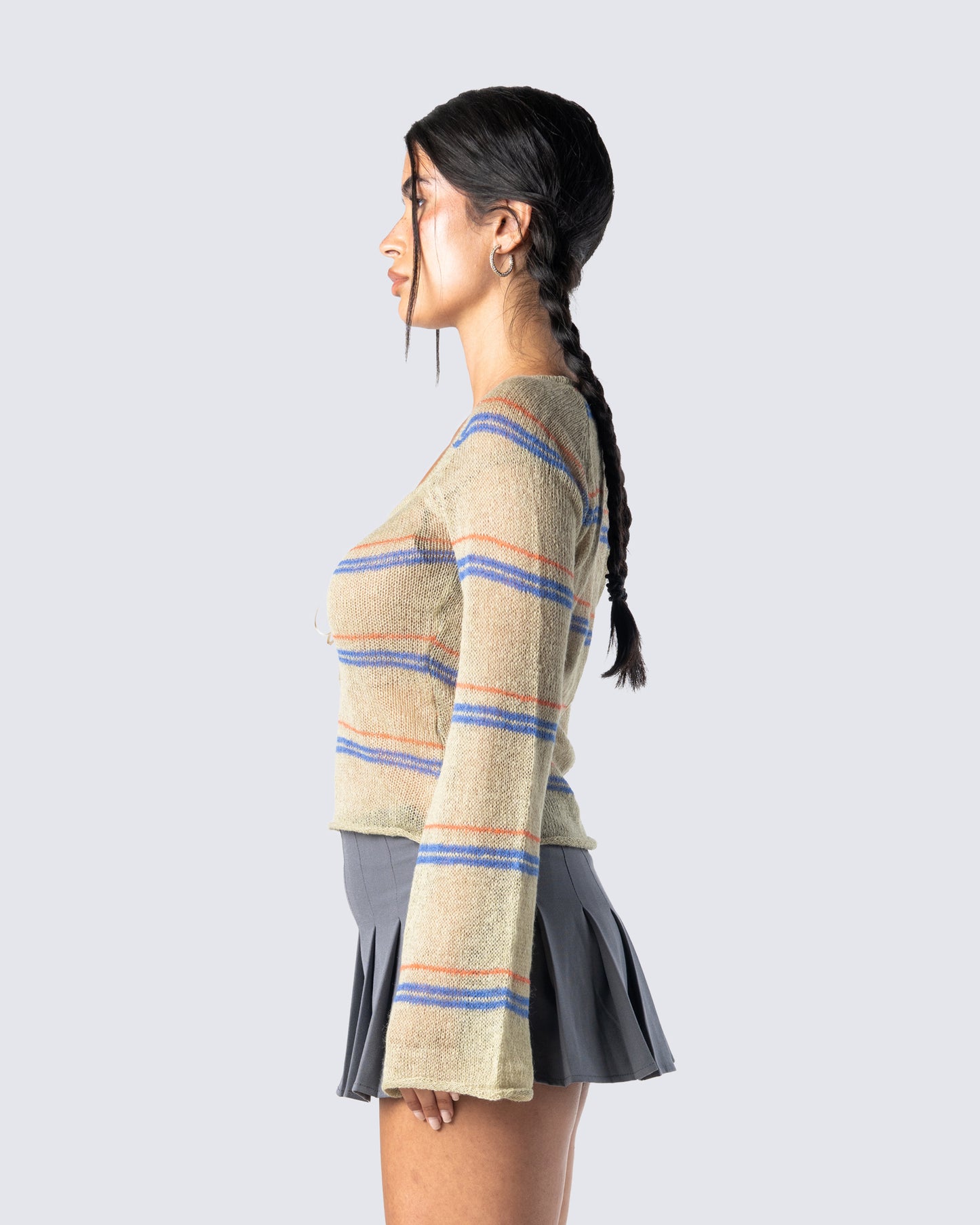 Iona Green Sweater Knit Top