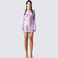 Mindy Lavender Mini Dress model front