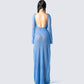 Oren Blue Sweater Knit Dress