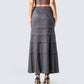 Ravi Grey Vegan Suede Maxi Skirt