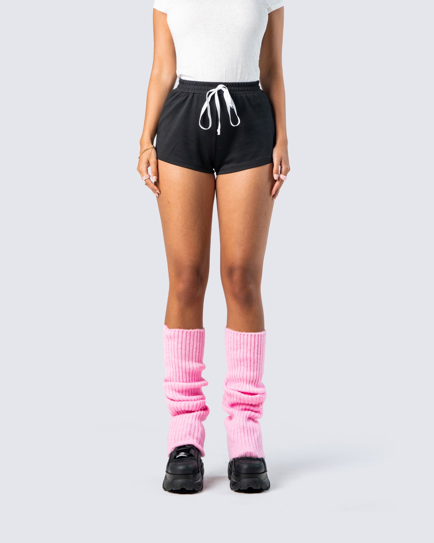 Renee Black Back Talk Short model front