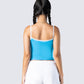 Shannon Blue Embroidered Knit Top