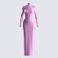 Sy Pink Shimmer Knit Maxi Dress product front
